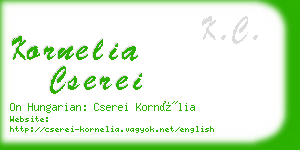 kornelia cserei business card